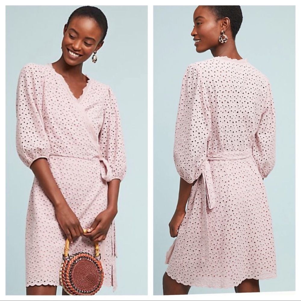 Anthropologie 💥eyelet wrap dress